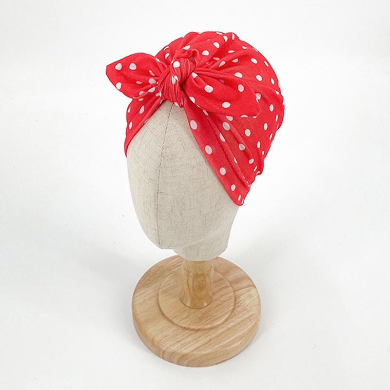 Mũ turban chấm bi thắt nơ phong cách Ấn Độ dễ thương làm phụ kiện chụp ảnh cho bé