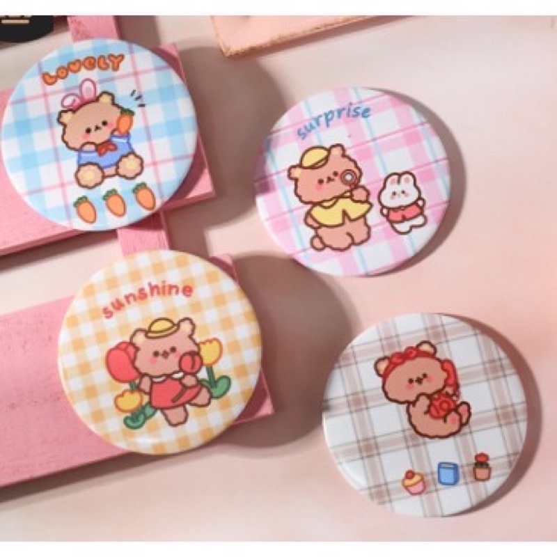 Gương mini Hàn Quốc hình gấu cute