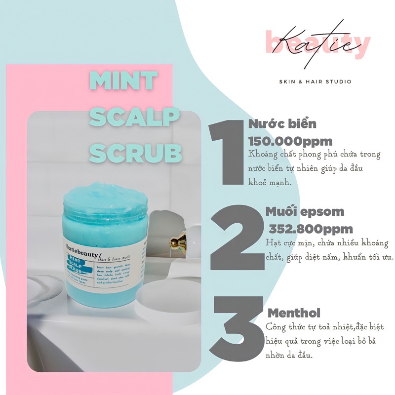 Tẩy tế bào chết da đầu Mint Scalp Scrub 300g | KATIEBEAUTY