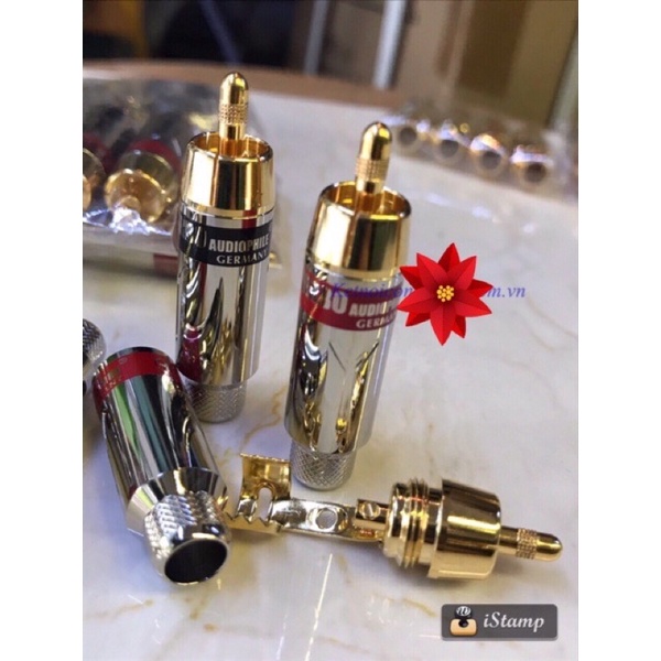 Jack hoa sen AV (RCA) cao cấp hãng YARBO Audiophile Đức chính hãng. Báo giá 1 jack.