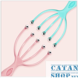 Cây mát xa da đầu lăn Bi giúp thư giãn xã stress, Dụng cụ massage đầu cầm tay tiện dụng đa năng- GD473-Massage-DauBi