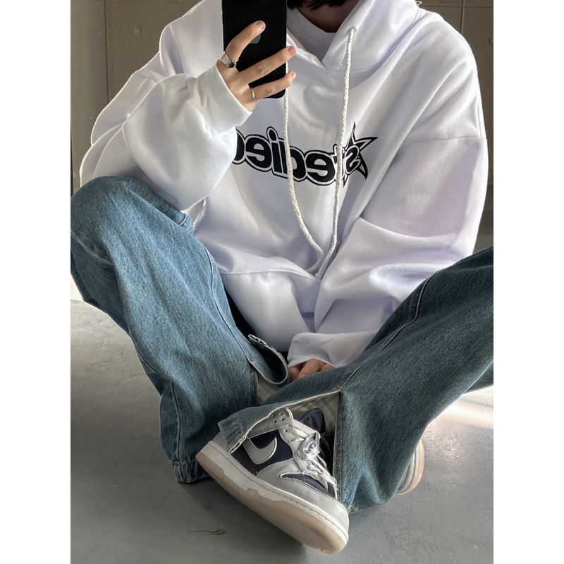 NRVP Áo Hoodie Nữ Tay Dài Dáng Rộng Thời Trang Phong Cách Hàn Quốc