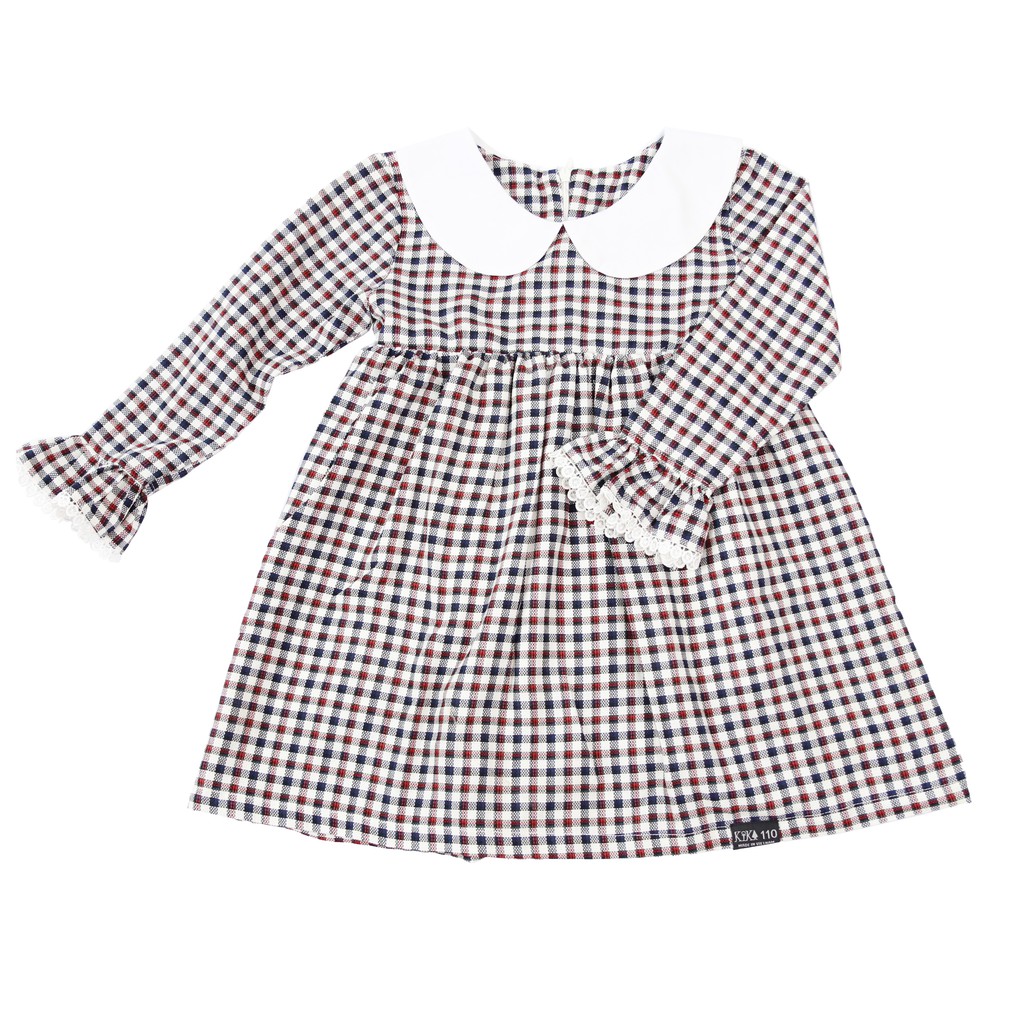 Đầm bé gái trắng xanh tay dài Kika - K063 K132