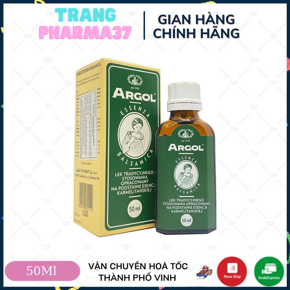 ⚡ CHÍNH HÃNG ⚡ TINH DẦU ARGOL ASSENZA BALSAMICA - GIÚP GIẢM TIẾT ĐỜM, GIẢM HO, GIẢM KHÀN GIỌNG Hộp 50ml