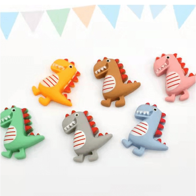 Sticker jibbitz gắn dép sục Crocs hình khủng long nhiều màu