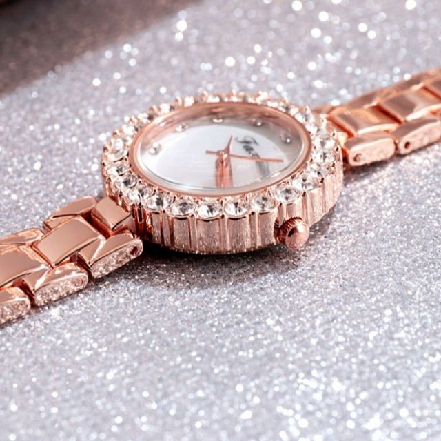 Bộ Set đồng hồ nữ fasina và lắc tay đính đá sang trọng dây kim loại | BigBuy360 - bigbuy360.vn