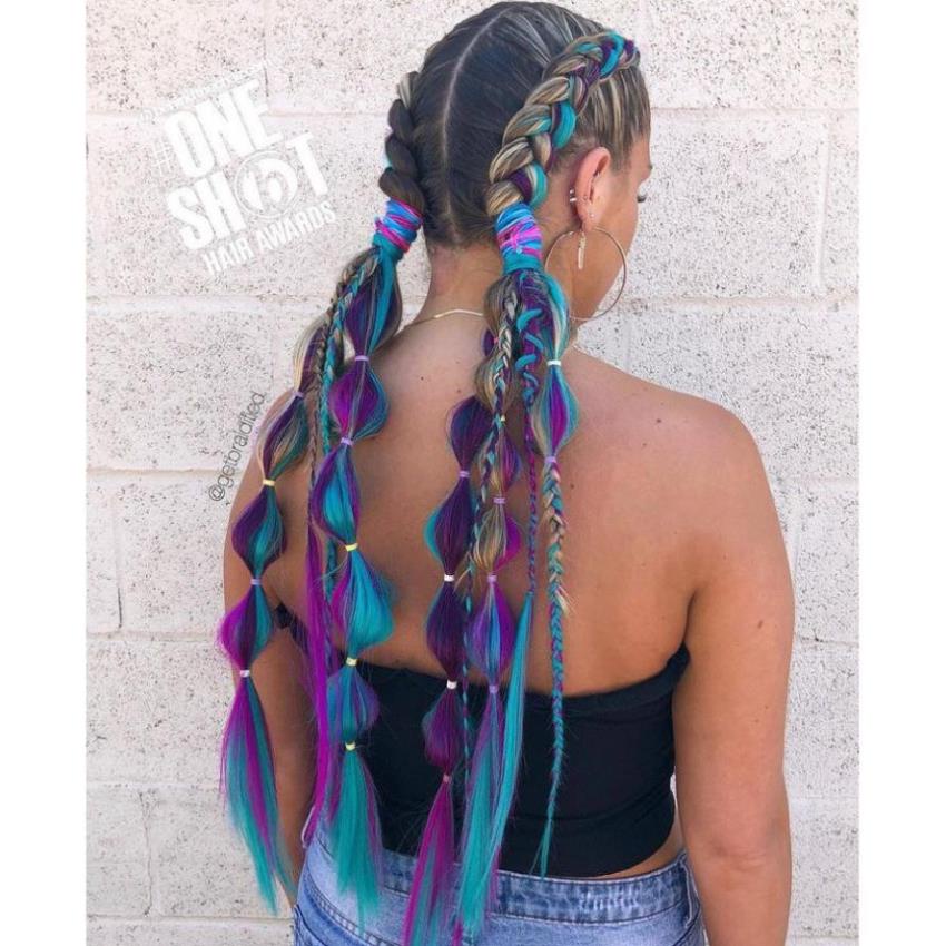 Bím tóc giả màu thắt tóc bện Dreadlock , box braid cá tính dài đủ màu
