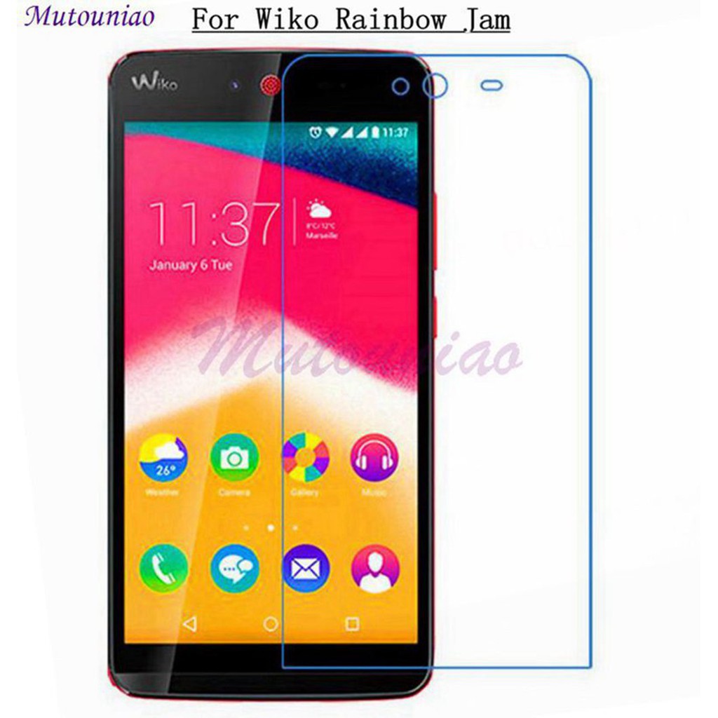Bộ 2 miếng dán kính cường lực bảo vệ màn hình chống bám vân tay dành cho Wiko Rainbow Jam