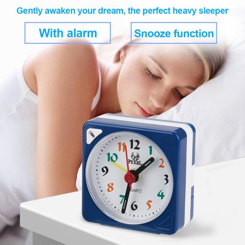 Đồng hồ báo thức mini vỏ nhựa nhiều màu sắc tiện dụng