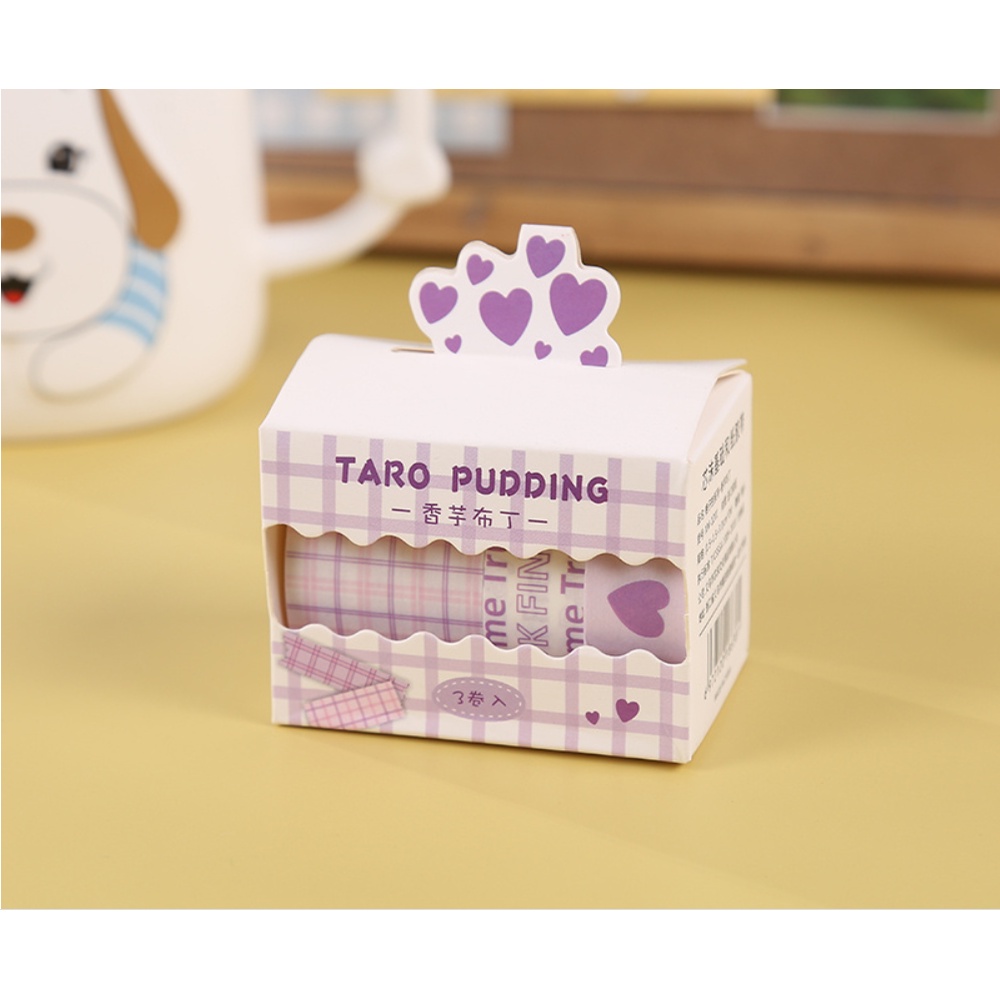 Washi tape set 3 cuộn trang trí sổ tay WS01 - Băng keo họa tiết trái cây dễ thương