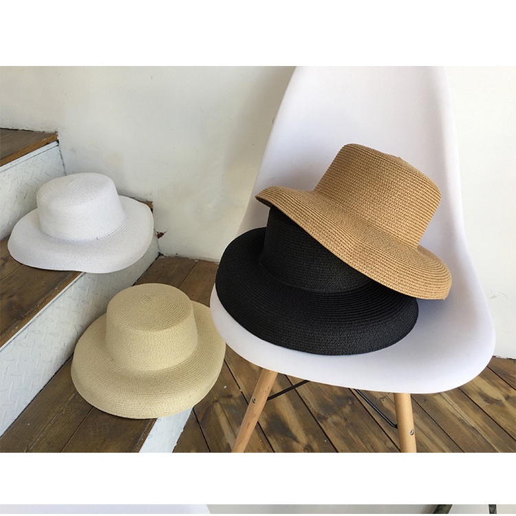 PVN49774 Nón Cói Chuông Trơn Đầu Vuông Chất Cói Đan Dày Nhiều Màu Cho Nữ Giá Rẻ