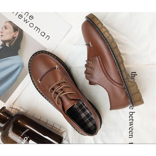 [ Hàng order ] Giày oxford thêu mũi ( Có ảnh thật 2 màu )