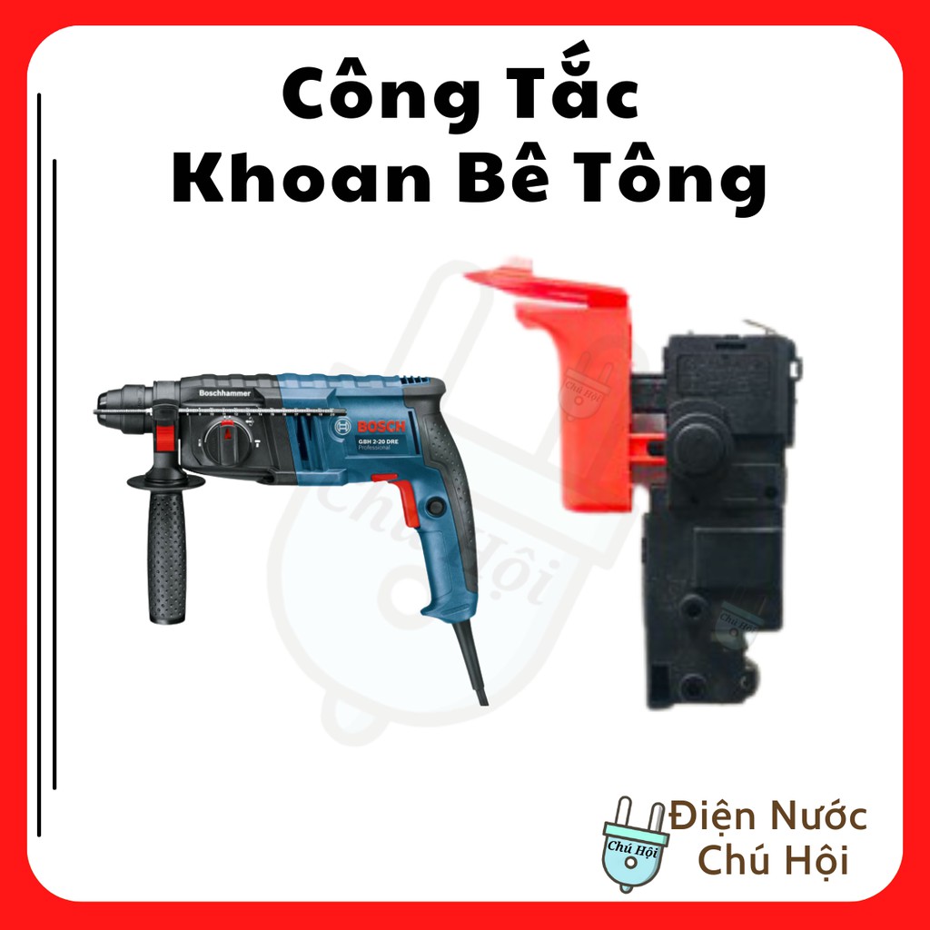 Công Tắc Máy Khoan Bê Tông BOSCH 2-26 DRE 3 chức năng chuyên dụng Điện nước chú Hội