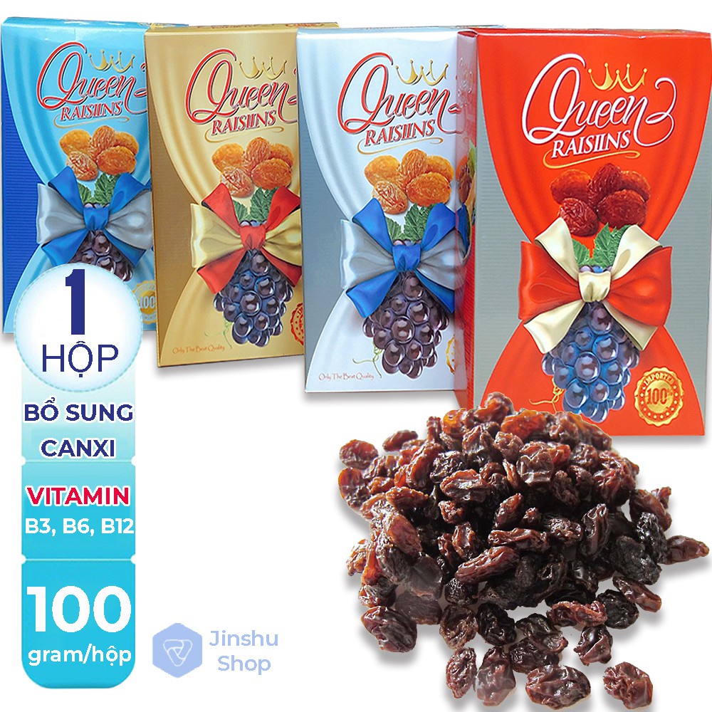 [Hàng Tết 2022] - Nho Khô Raisin King/Queen Các Hãng Hộp 100g Hàng Đẹp