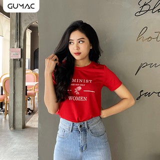 Áo in hoa hồng GUMAC AT07936