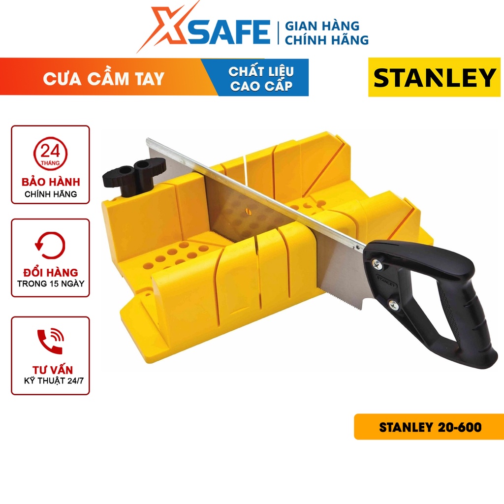 Cưa cầm tay cử nhựa STANLEY 20-600 lưỡi thép hợp kim không gỉ Cưa tay Stanley đế nhựa cắt góc dễ dàng