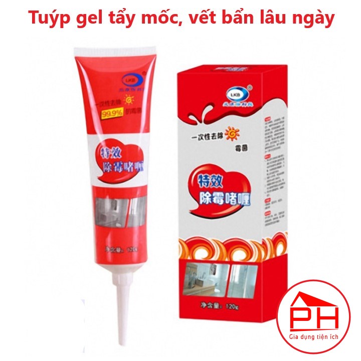 Tuýp Gel TẨY MỐC vết bẩn lâu ngày ( 150g ) làm sạch Khu bếp nhà vệ sinh kẽ tường tủ lạnh tiện lợi - Gia dụng Phước Hòa