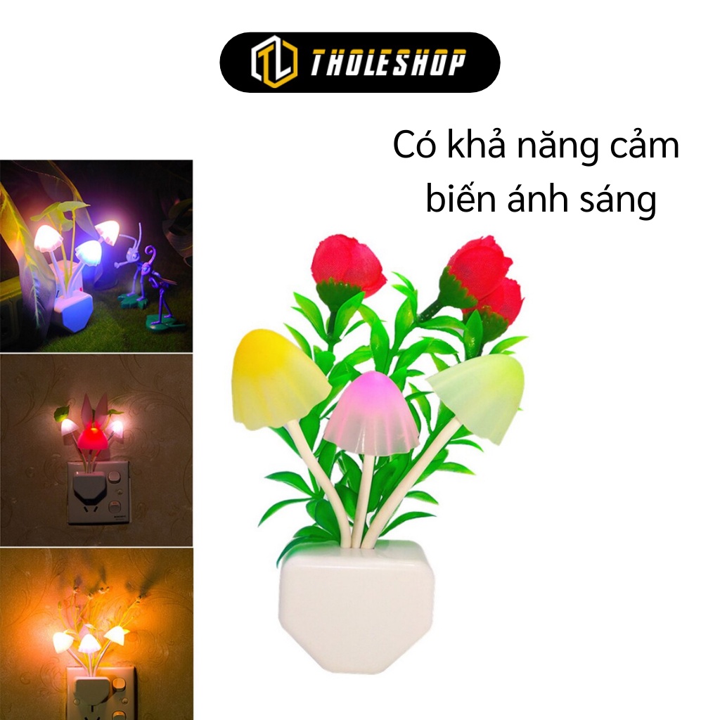 Đèn Cảm Ứng Đổi Nhiều Màu Khác Nhau, Trang Trí Phòng Ngủ, Thiết Kế Câu Nấm Tholeshop 3560