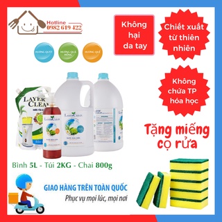 Nước rửa chén bát hữu cơ thiên nhiên Layer Clean - Nước rửa bát hữu cơ thiên nhiên Layer Clean can 5 Lít