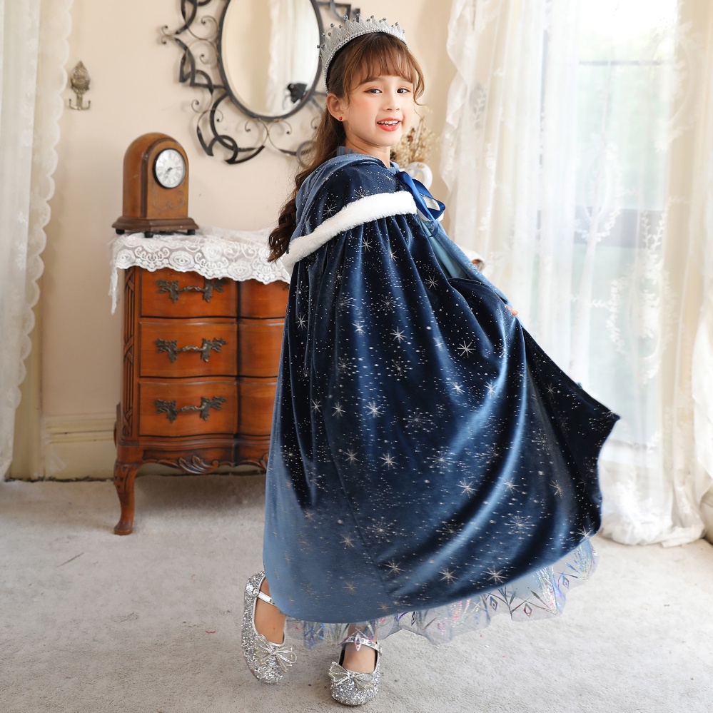 Áo choàng hóa trang công chúa Elsa xinh xắn cho bé
