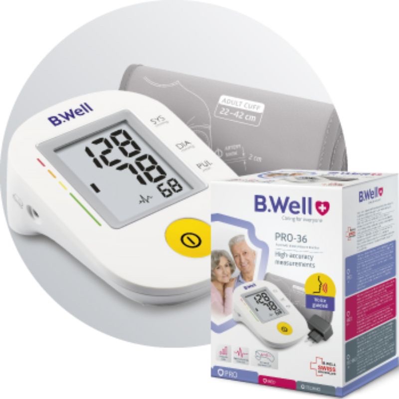 Máy đo huyết áp bắp tay có giọng nói Bwell Pro-36 Thuỵ Sỹ
