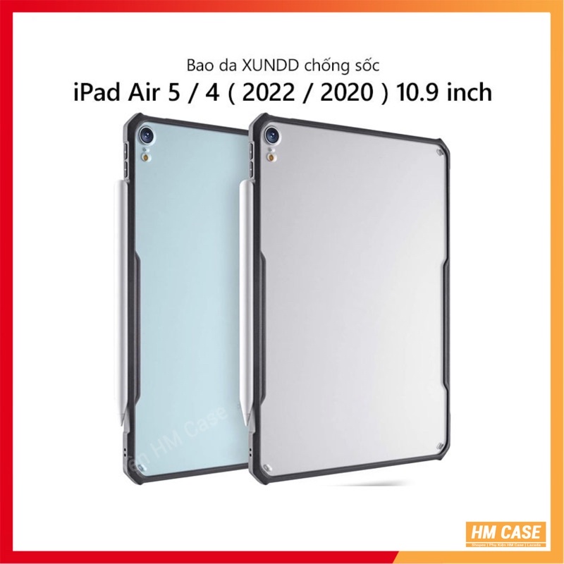 Ốp lưng XUNDD iPad Air 5 / 4 ( 2022 / 2020 ) 10.9 inch Mặt lưng trong, viền TPU, Chống sốc
