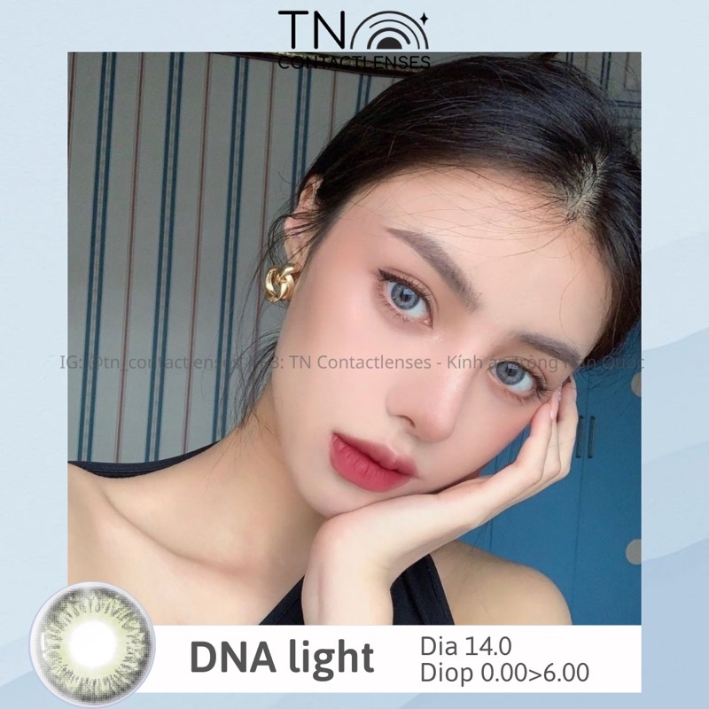 [HOT] Kính áp tròng cao cấp DNA TAYLOR LIGHT GREEN GRAY màu xanh xám tây