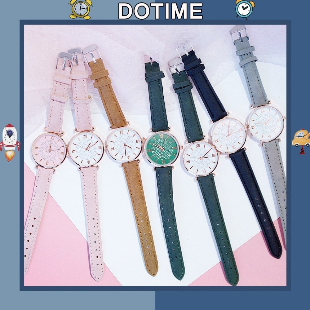 Đồng hồ nữ Dotime thời trang nữ Candycat mặt hoa đính đá siêu đẹp ZO26