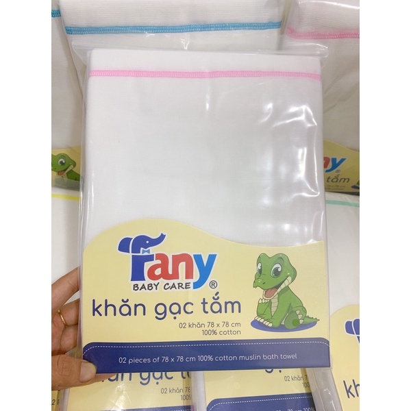 Khăn tắm cho bé - Gói 2 chiếc khăn xô tắm cao cấp FANY 3 lớp và 4 lớp cho bé