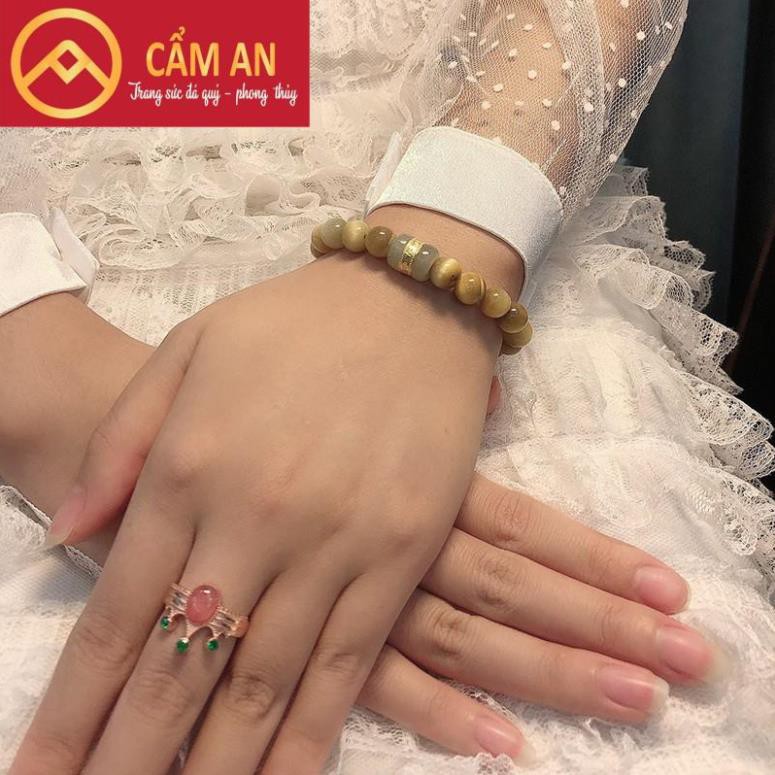 [Giá Xưởng Loại VIP] Chuỗi Vòng Mắt Hổ Vàng Lu Thống - Trang sức Phong thủy Cẩm An