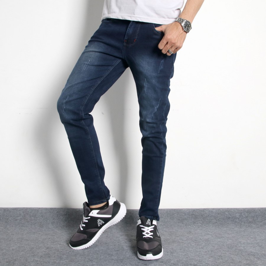 Quần jean nam xanh co giãn vải đẹp TS500 Tronshop | BigBuy360 - bigbuy360.vn
