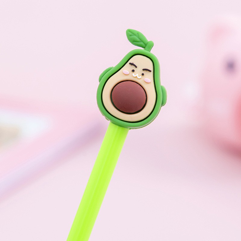 Bút gel nước mực đen hình quả bơ cute dễ thương