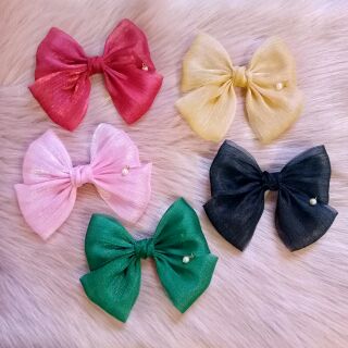 Kẹp tóc nơ voan 🎀 Kẹp tóc nơ xinh xắn cho nữ