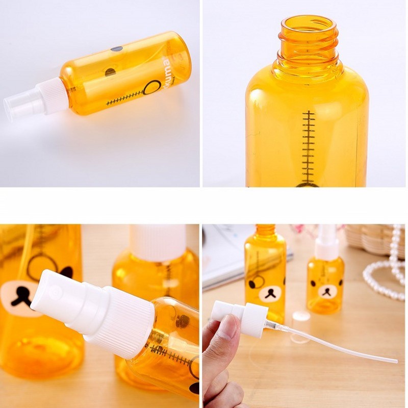 Chai Xịt Nước Hoa 30ml/50ml/100ml Họa Tiết Gấu Hoạt Hình Dễ Thương