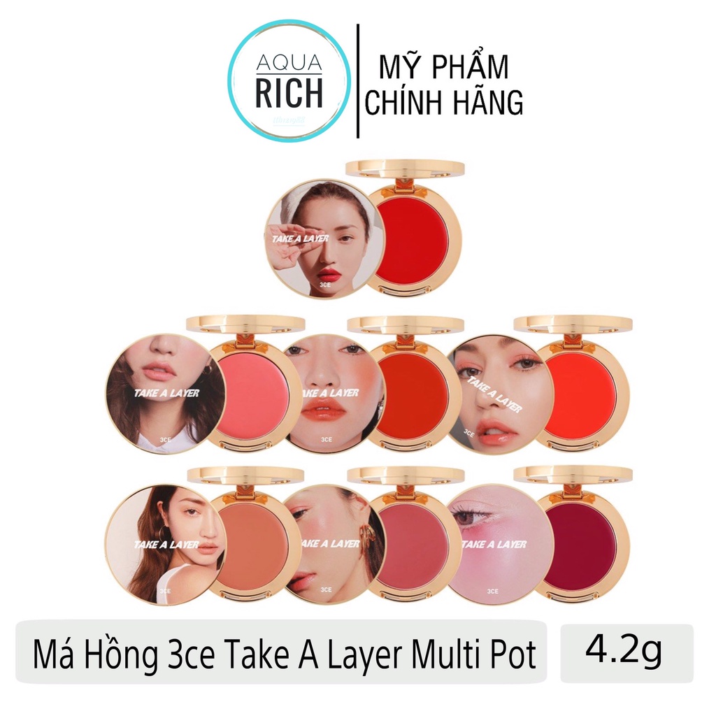 Má Hồng Đa Năng 3CE Take A Layer Multi Pot 4.2g Hàn Quốc