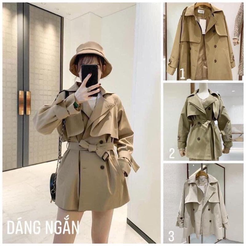 Áo vest kaki kèm đai