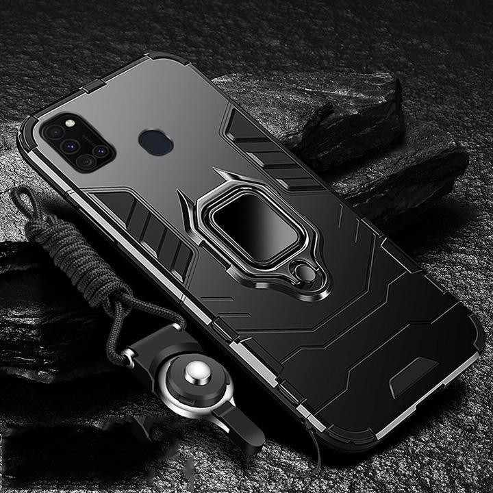 Ốp lưng Ironman chống sốc kèm iring chống lưng cho samsung m21, m31, m30s và các dòng máy khác