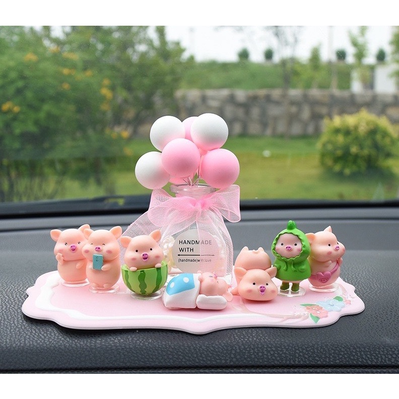 7 chú heo trang trí taplo xe ô tô dễ thương-Phụ kiện trang trí xe hơi cao cấp