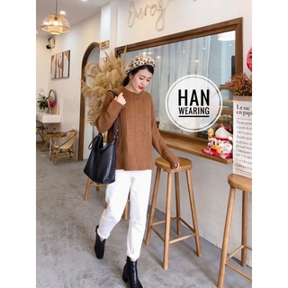 [Ảnh Thật] - Áo Len Nâu Xuất Dư HM