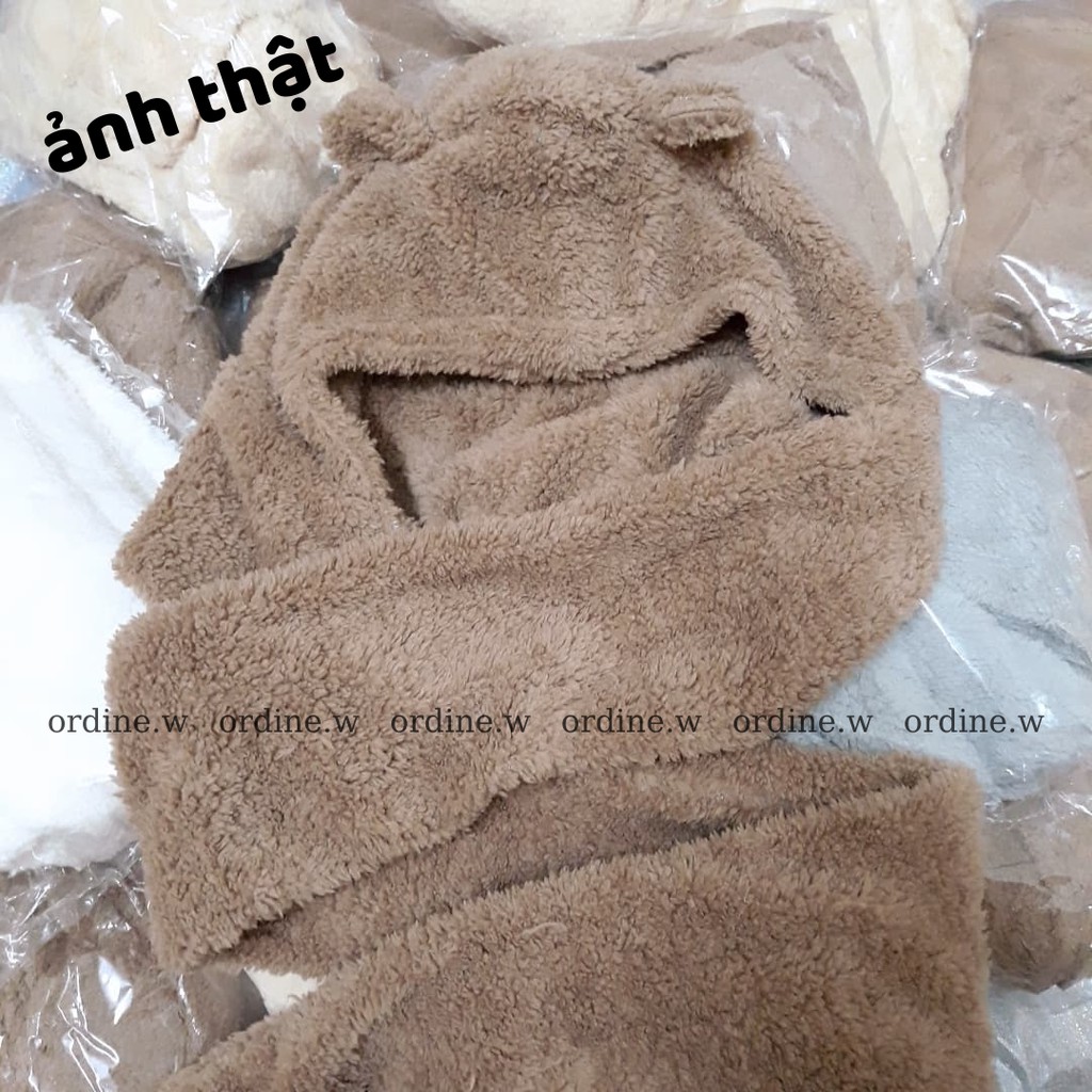 Mũ khăn tai gấu lông cừu BLACKPINK Jennie, KEP1ER Yujin siêu cute