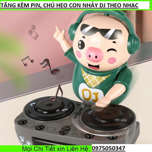 [ 𝑻𝑨̣̆𝑵𝑮 𝑲𝑬̀𝑴 𝑷𝑰𝑵 ] Chú heo chơi DJ năng động siêu dễ thương nhảy theo nhạc và đèn cho bé ❤️𝒏𝒉𝒖̛̣𝒂 𝑨𝑩𝑺 𝒂𝒏 𝒕𝒐𝒂̀𝒏 𝒄𝒉𝒐 𝒃𝒆́❤