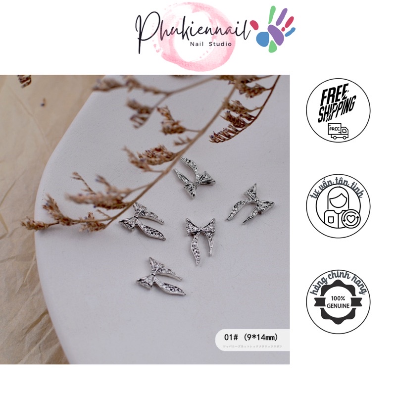 Charm nơ kim loại túi 10v siêu hot siêu rẻ