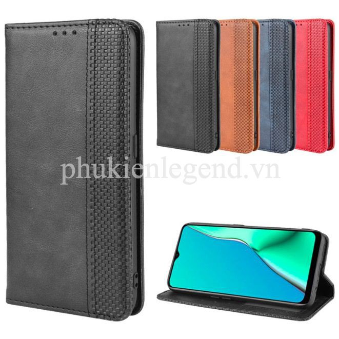 Bao da OPPO A9 2020 Flip Wallet Leather dạng ví đa năng siêu bền siêu êm