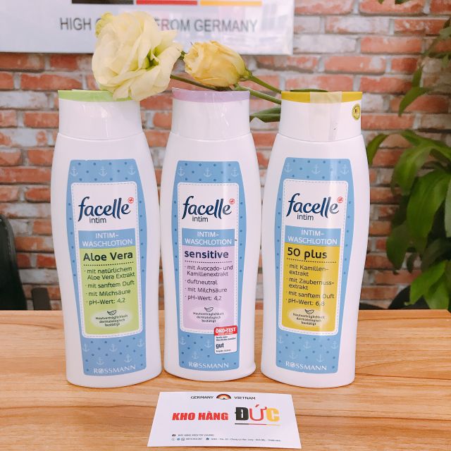 (Bill đức+ mẫu mới) Dung dịch vệ sinh phụ nữ Facelle 300ml 