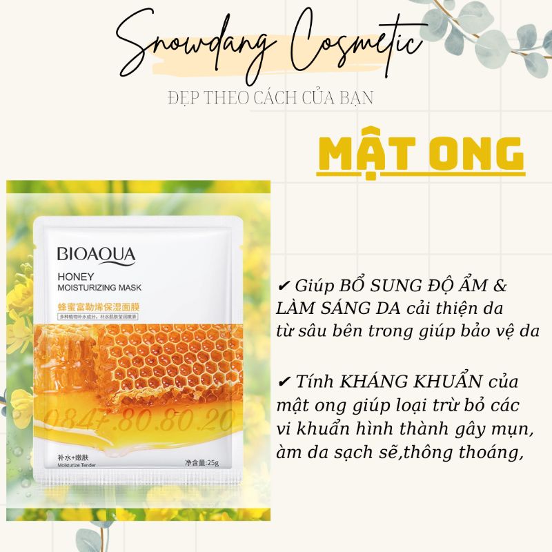 [COMBO 100 MIẾNG] Mặt nạ giấy Bioaqua Hương Trái Cây tự nhiên cao cấp 35gr