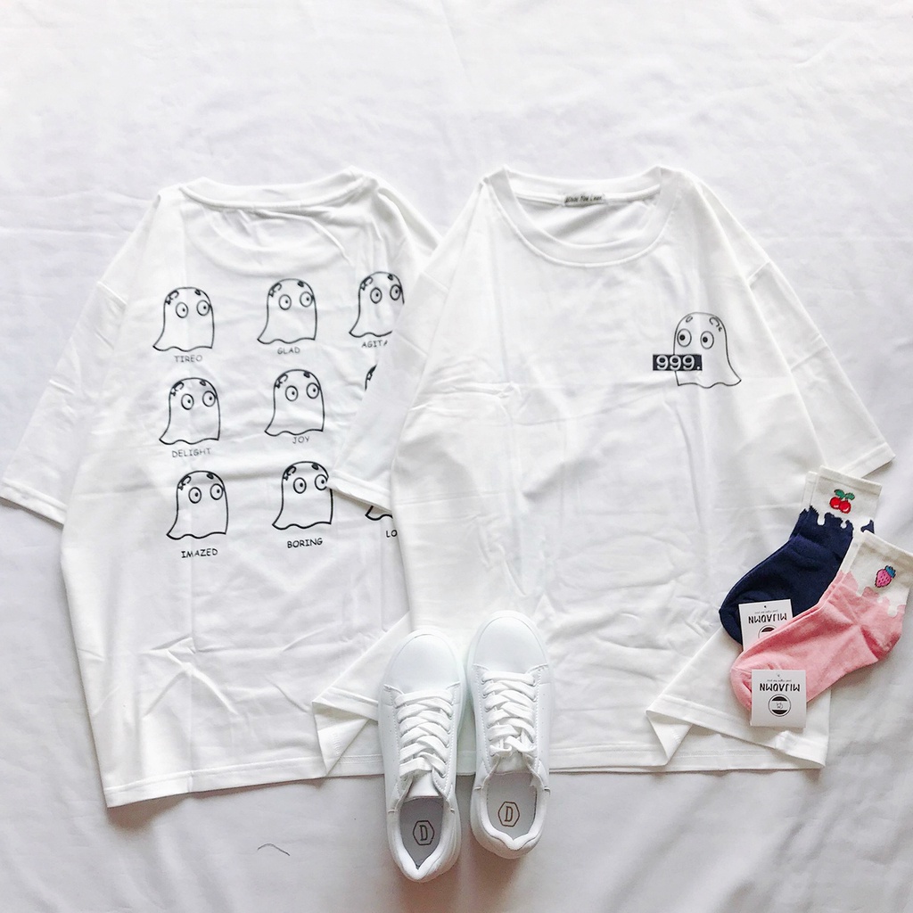 Áo thun tay lỡ  Con Ma 999  phông Unisex nam nữ tee oversize form rộng pull Ulzzang Streetwear Hàn Quốc vải mềm