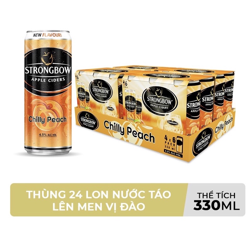 Strongbow 24 lon/Thùng 330ml Chang's Food