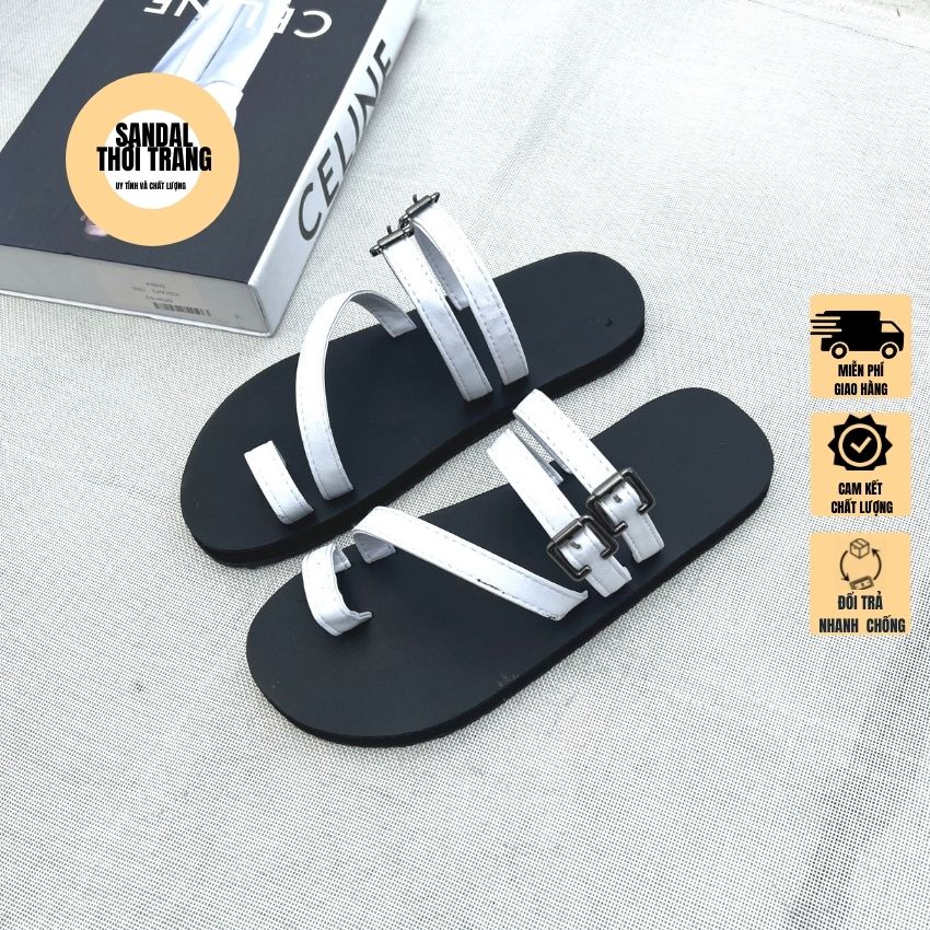 [ẢNH THẬT 100%]Dép sandal nữ xỏ ngón 3 dây khóa kiểu size 30- 42 SANDALTHOITRANG