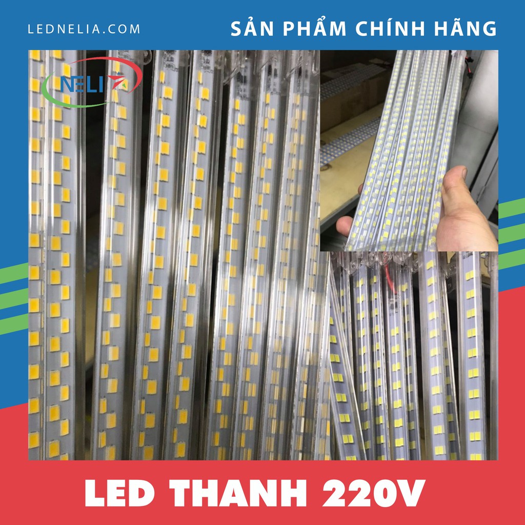 Led Thanh 2 Hàng Bóng Siêu Sáng Chip 5730 Điện 220V Dài 1m và 50cm