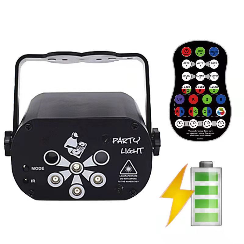 Đèn LED Laser Mini Dùng Trang Trí Sân Khấu Tiệc Tùng Kèm Điều Khiển Từ Xa